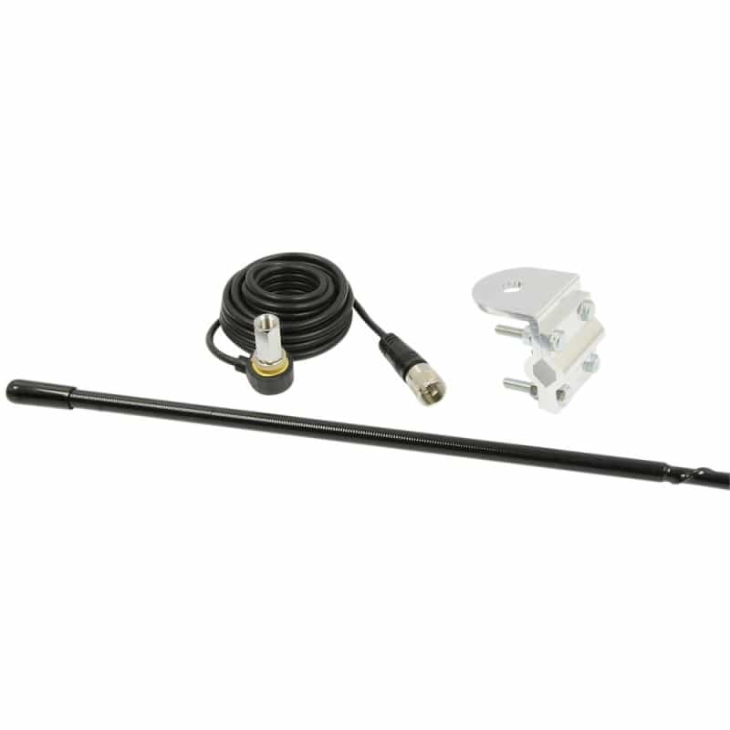 1000W Platinum Series Black 4 Foot Single Mirror Mount Cb Antenna Kit