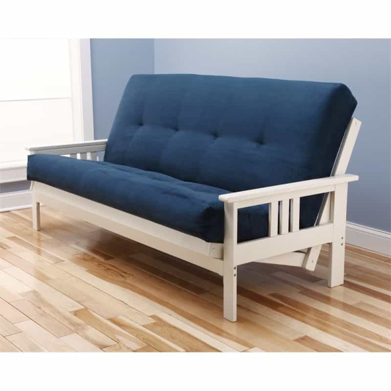 Monterey Frame-Antique White Finish-Suede Navy Mattress