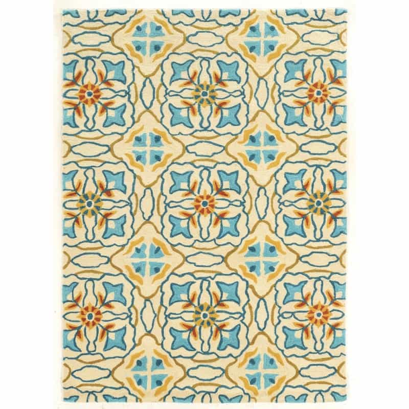 Trio Ettie Ivory & Blue 5X7, Rug