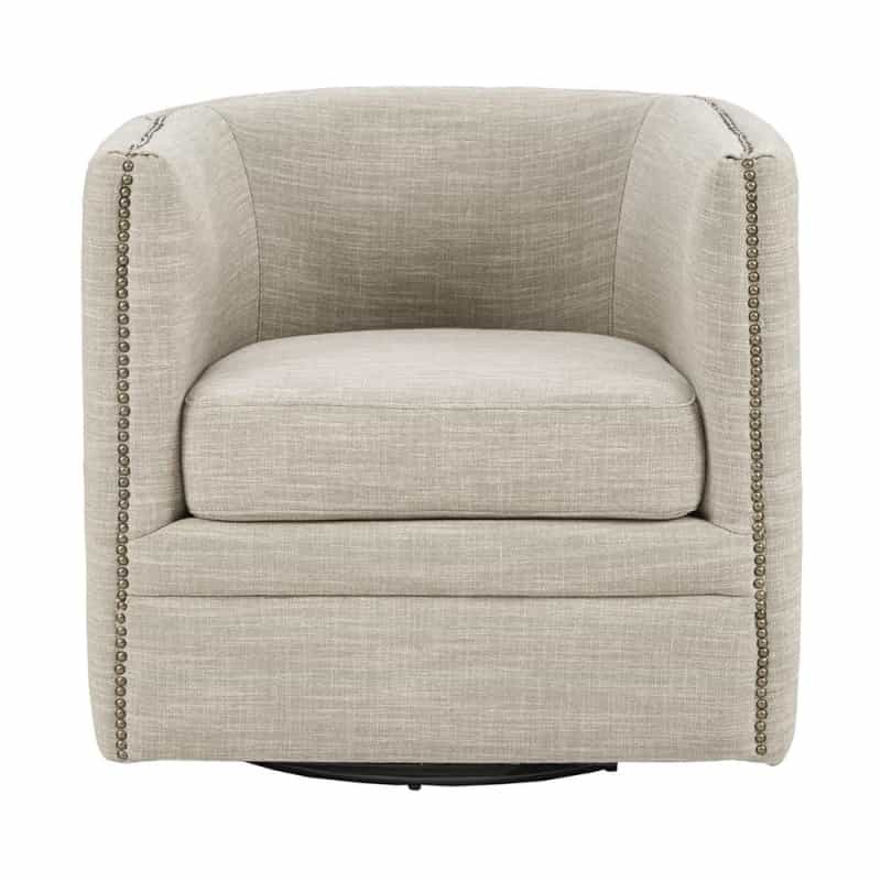 Tufted Barrel Swivel Chair