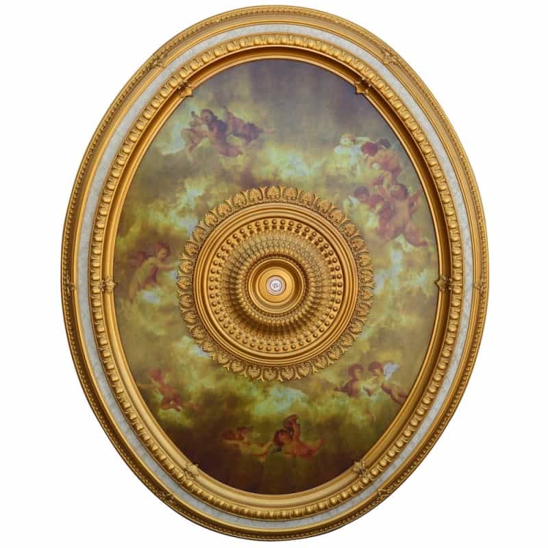 Classical Large Oval Chandelier Ceiling Medallion 79 Inches