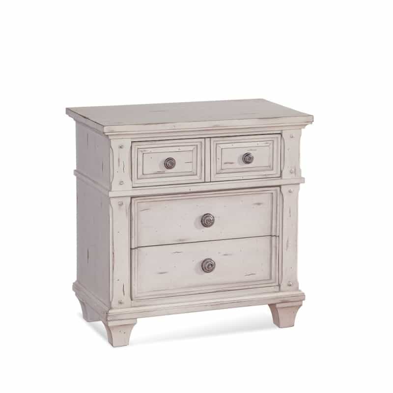 Sedona 3-Drawer Nightstand - Cobblestone White