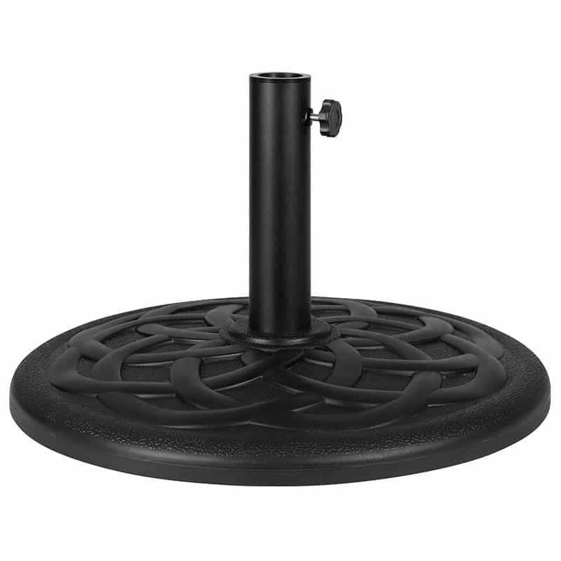 Universal Black Cement Patio Umbrella Base - 19.25" Diameter