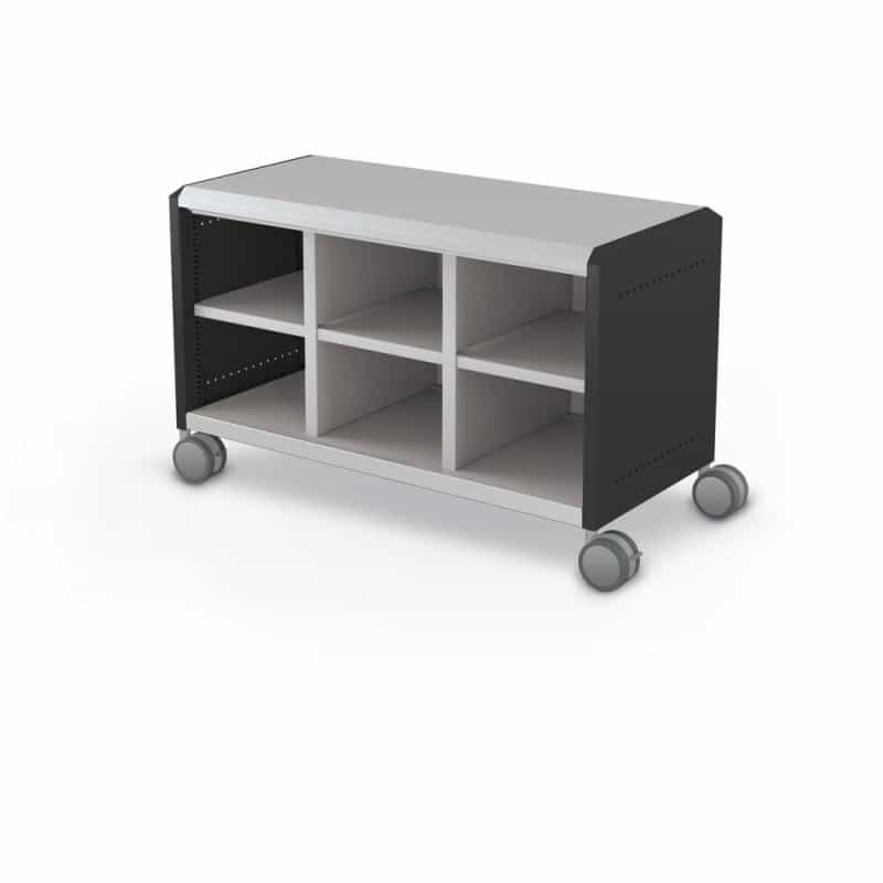 Compass Cabinet - Maxi H1 -Cubbies / Casters - Black