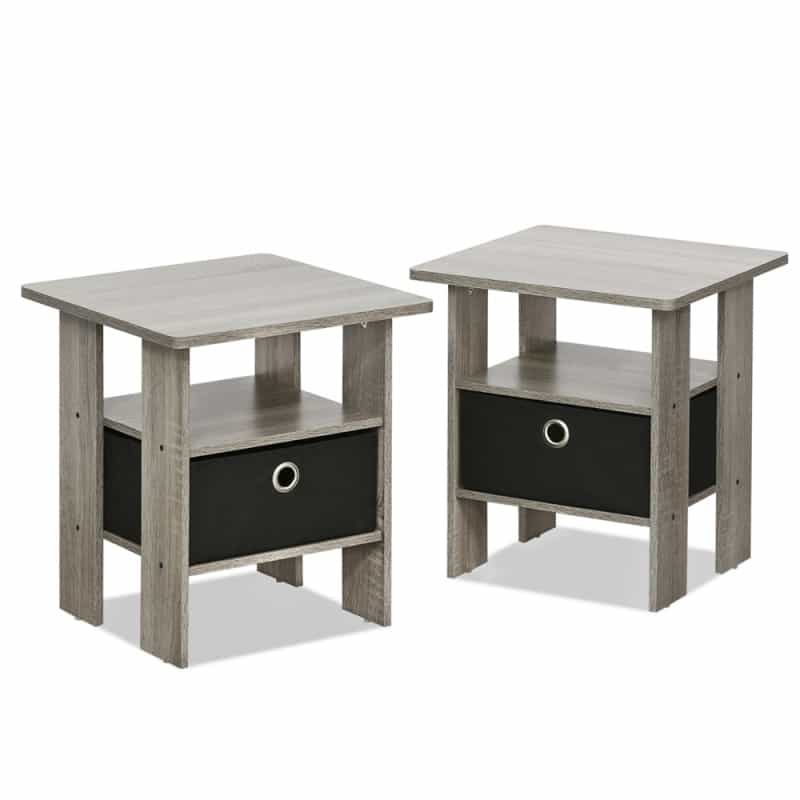 Petite End Table Bedroom Night Stand, Set Of Two