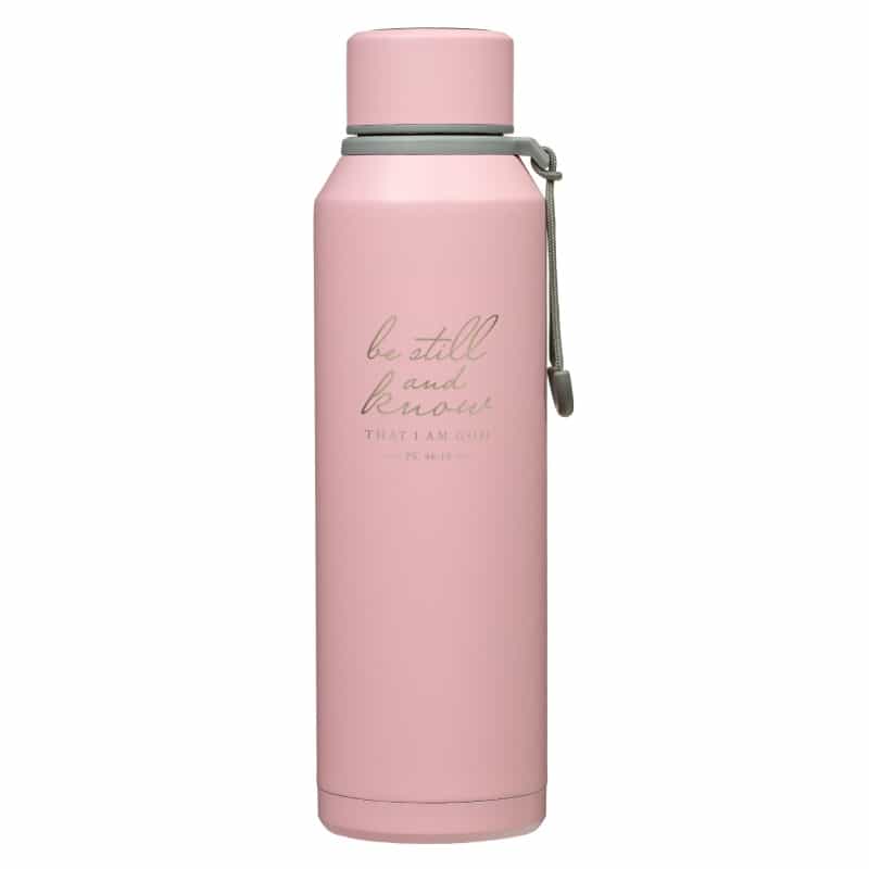 Water Bottle Ss Pink Be Still & Know Ps. 46:10