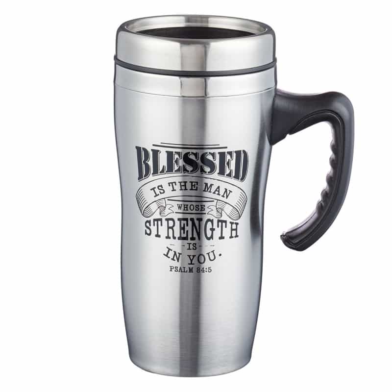 Mug Ss Travel Silver Blessed Man Ps. 84:5