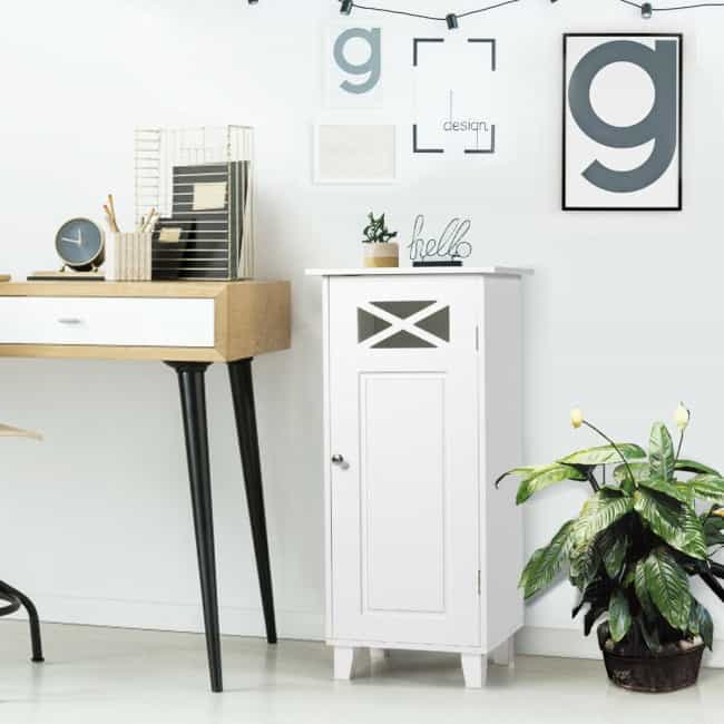Bathroom Cabinet Free Standing Storage Side Table Organizer