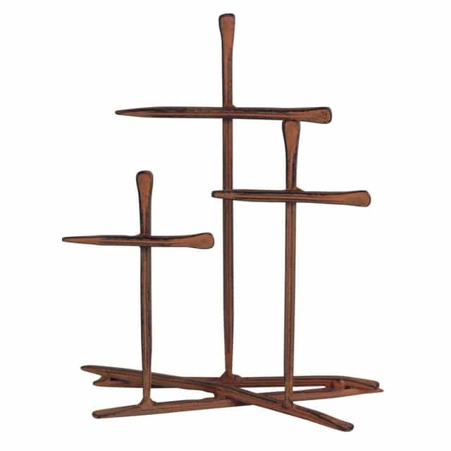 Tabletop Cross Metal Golgotha Nail 6h