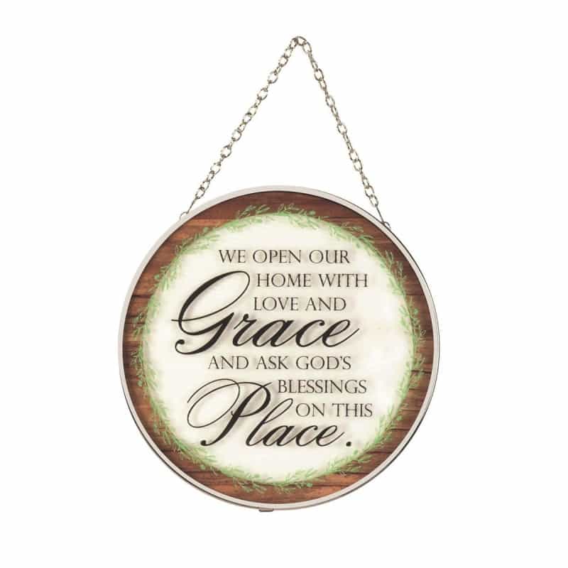 Suncatcher We Open Our Home 6"h