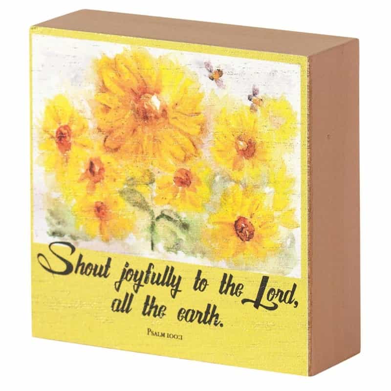 Plaque Shout Joy To The Lord Psalm 100:1