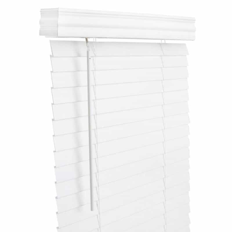 10 X 72 In. Faux Wood Window Covering In Soft White