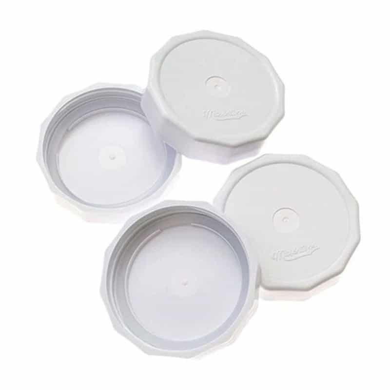 Masontops Regular Mouth White Tough Top Airtight Lids 4 Pack