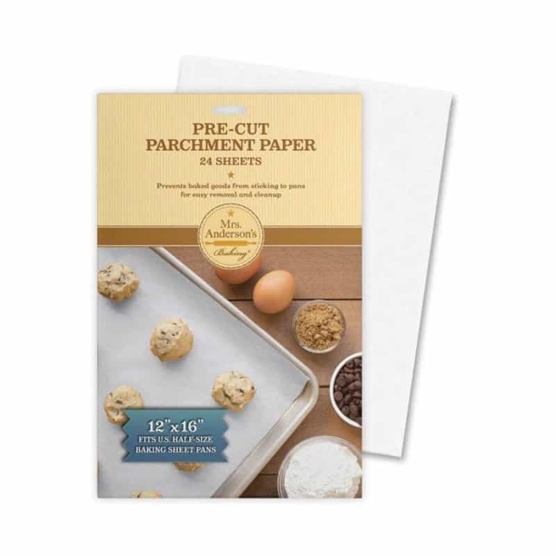 Mrs. Anderson Bleached Pre-Cut Parchment Paper Sheets 24 Count