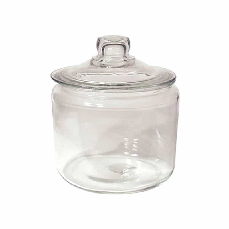 Round Tea Jar With Glass Lid 96 Oz