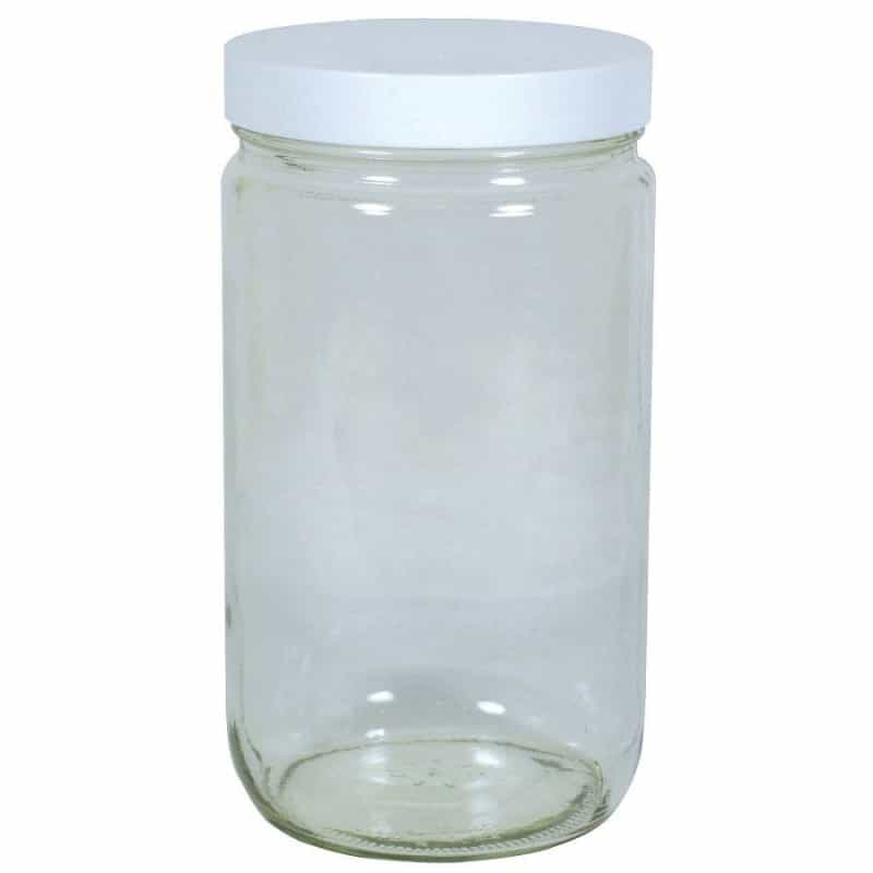 Straight-Sided Jar With Lid 32 Oz