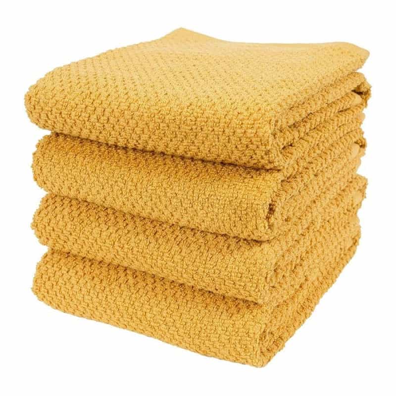 Camel Deluxe Popcorn Terry Towels Set Of 4
