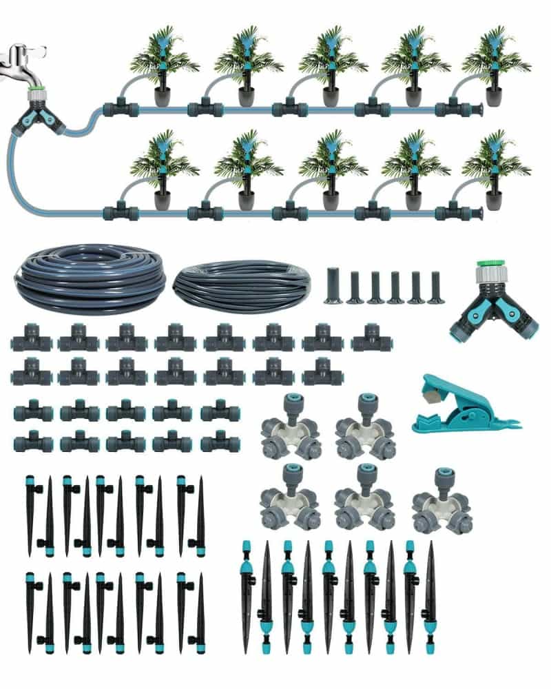 Ferrisland Automatic Drip Irrigation Kit - 131Ft Garden Watering System