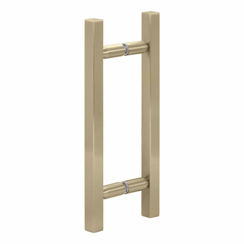 – Glass Simple Back-To-Back Square Ladder Handle, 12” Overall Length, 8" Center To Center