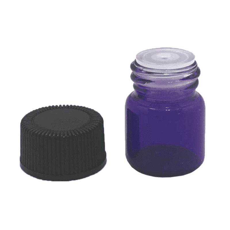 1 Ml Purple Sample Bottles With Orifice Reducers And Caps (12-Pack)