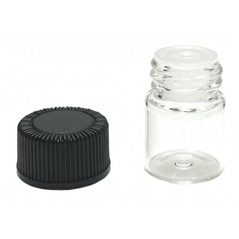 1 Ml Clear Sample Bottles With Orifice Reducers And Caps (12-Pack)