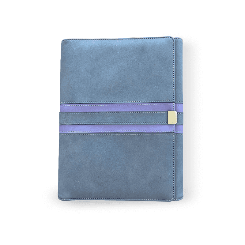 Gray And Purple Content Management System Binder