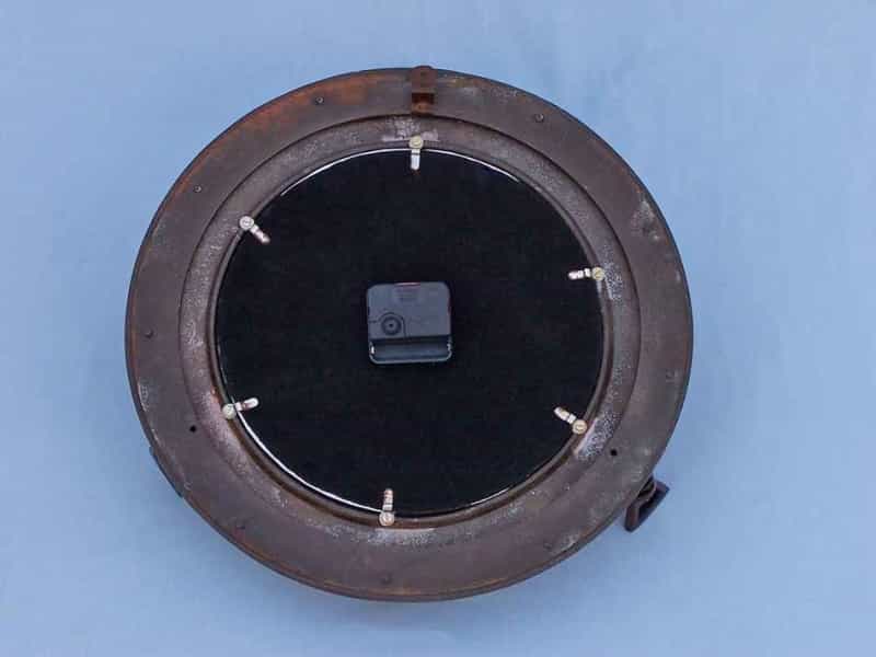 Antique Copper Decorative Ship Porthole Clock 17"