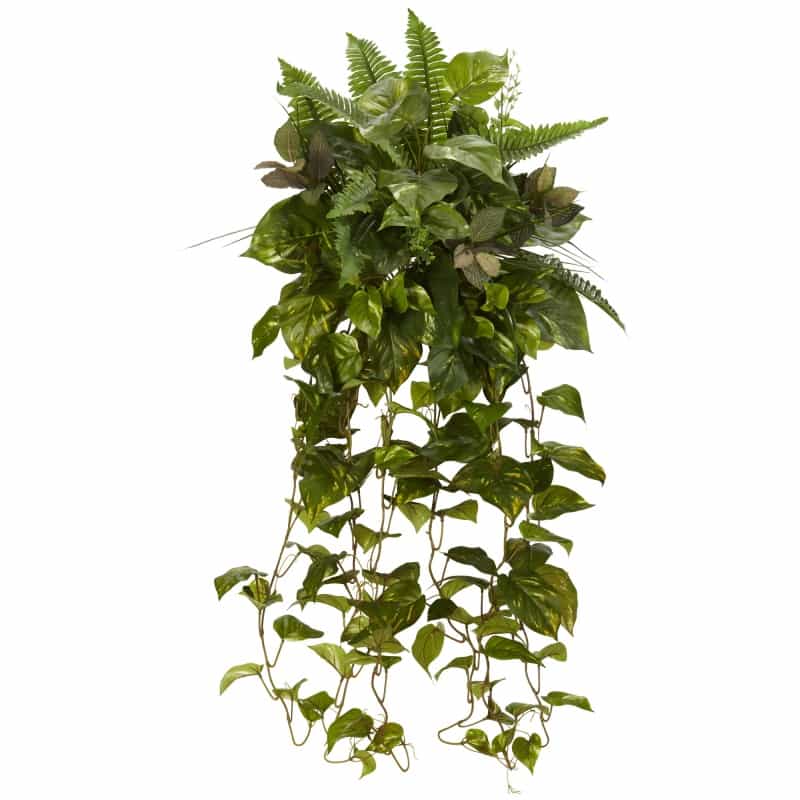 36” Mixed Greens Hanging Artificial Plant (Set Of 2)