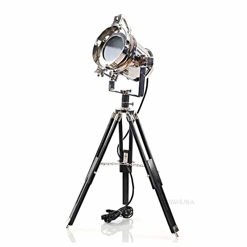 Alum Spot Light On Wooden Stand