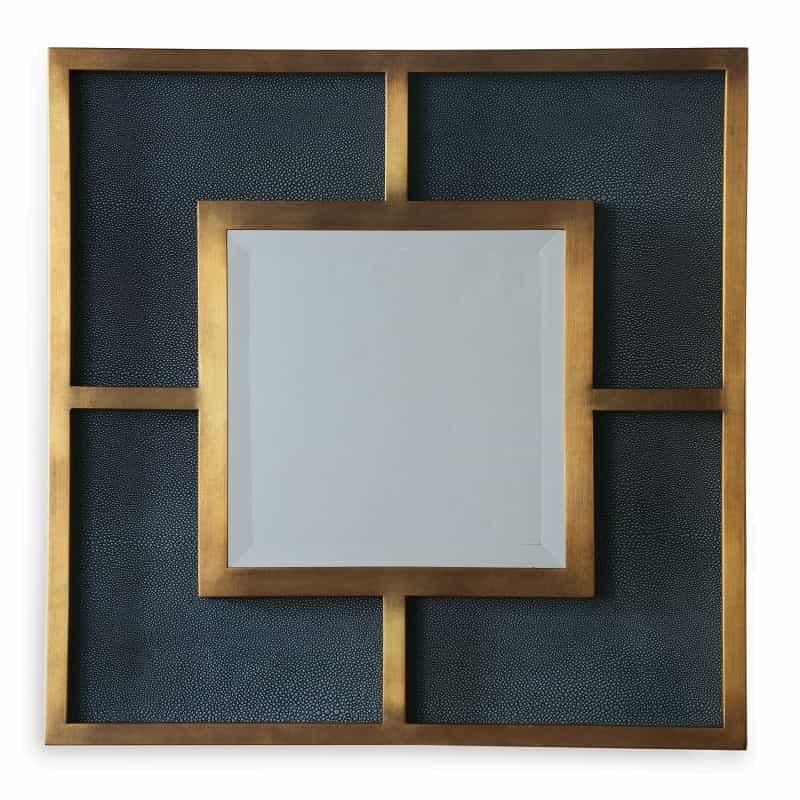 Cairo Brass Shagreen Mirror