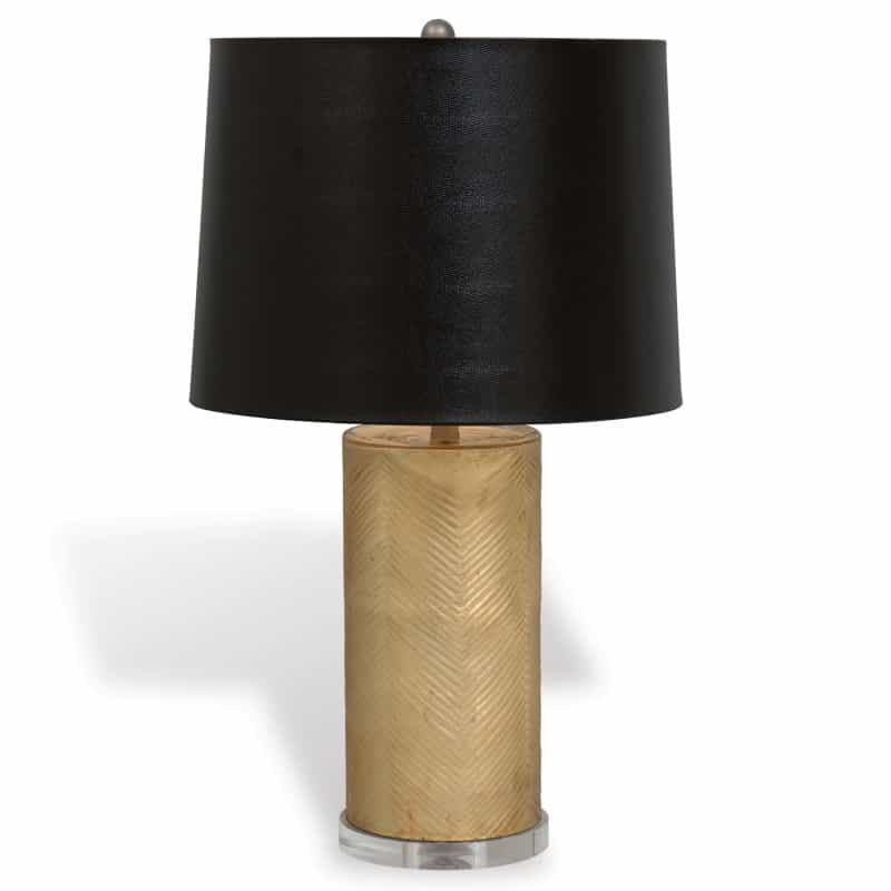 Westwood Lamp Gold W/ Black Lizard Shade 29"h