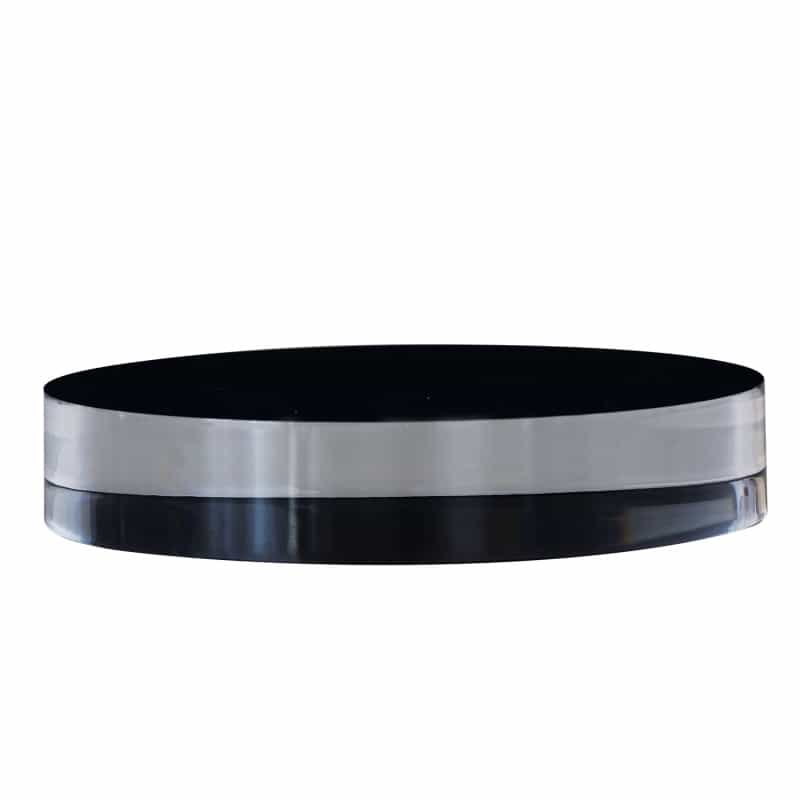 Onyx Lucite Stand-- Round 6"D X 1"H (Set Of 2)
