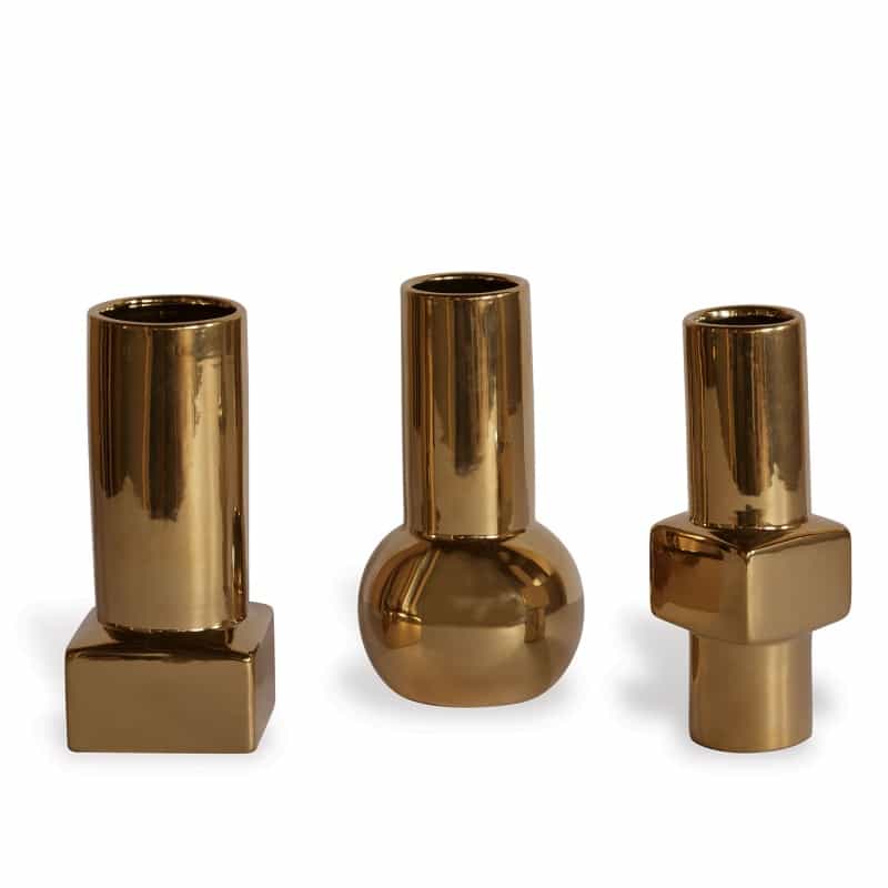 Deco Gold Vases (Set Of 3)