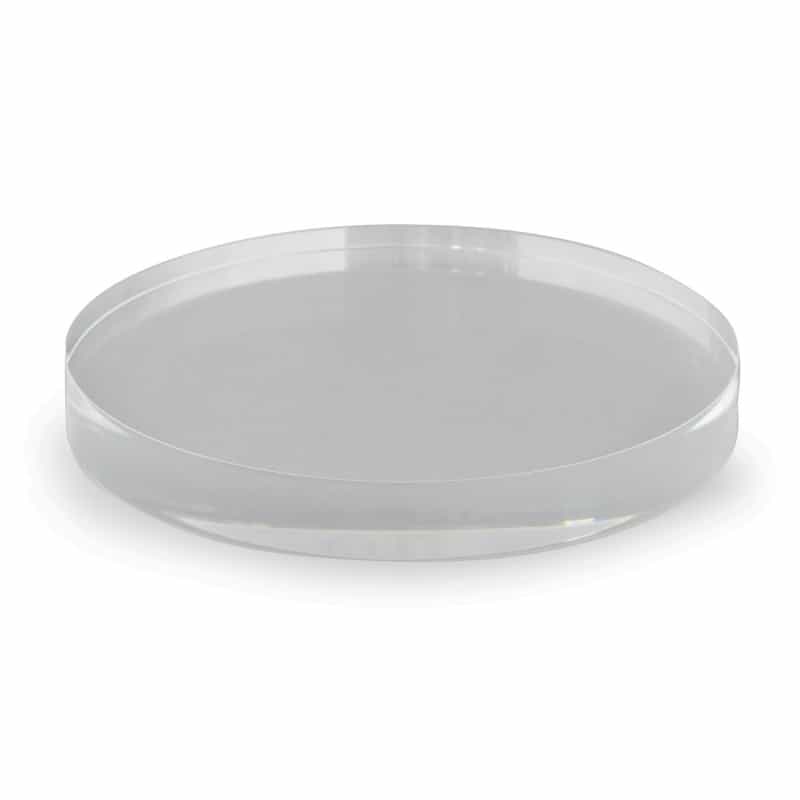 Clear Lucite Round Stand 6"D (Set Of 2)