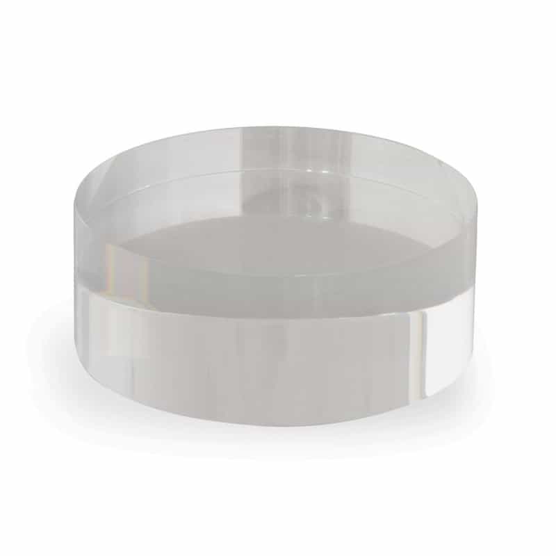 Clear Lucite Round Stand 5"D X 2"H (Set Of 2)