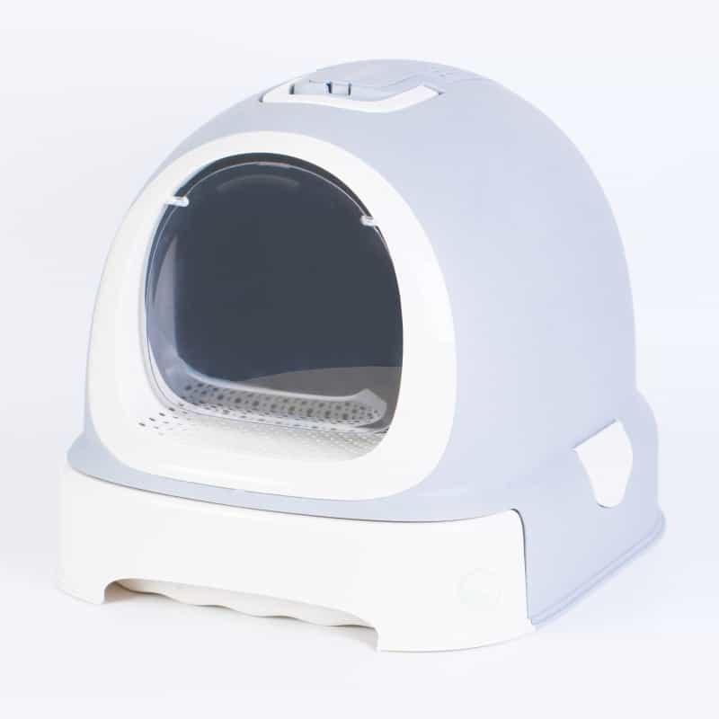Fully Enclosed Hooded Litter Pan With Front Entry Odor Close Door, Cat Litter Scoop Included