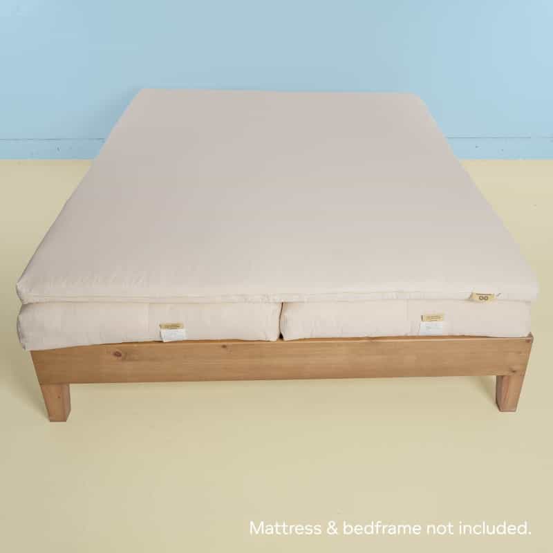 Florida 100% Natural Rubber Latex Topper In Organic Cotton Sateen Casing (Handmade In Usa)