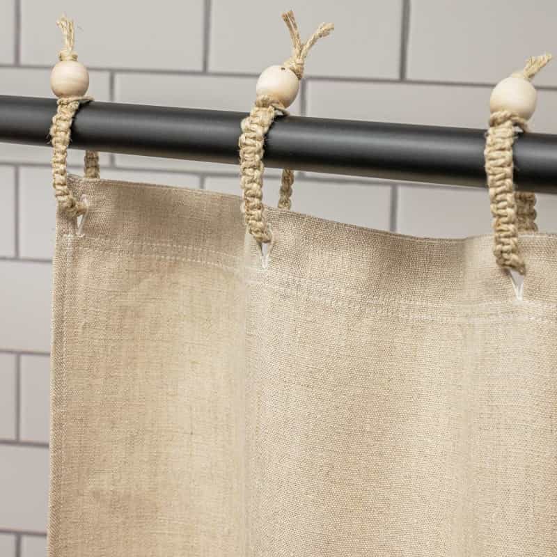 Montebello 24" X 72" Organic Hemp Curtain With Rings (Mini Stall Shower Or Draperies)