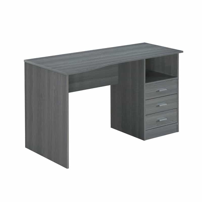 Techni Mobili Classic Computer Desk With Multiple Drawers, Grey