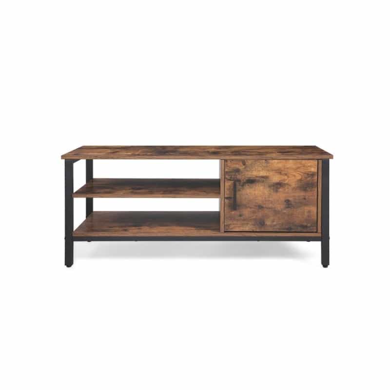Industrial Rustic Brown Tv Stand With Cabinet