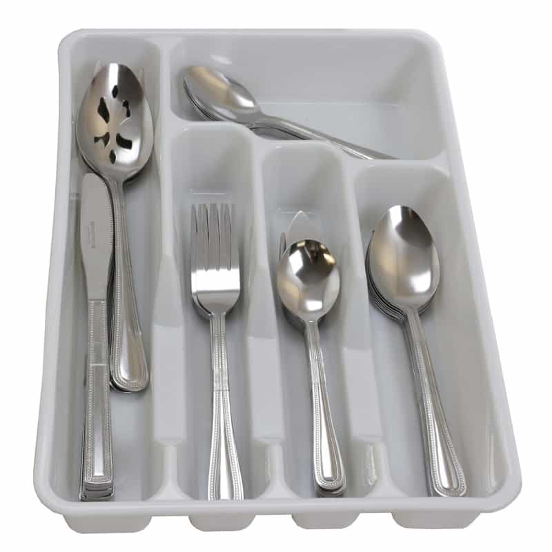 Gibson Home Basic Living Aston 45 Piece Flatware Set With Plastic Tray