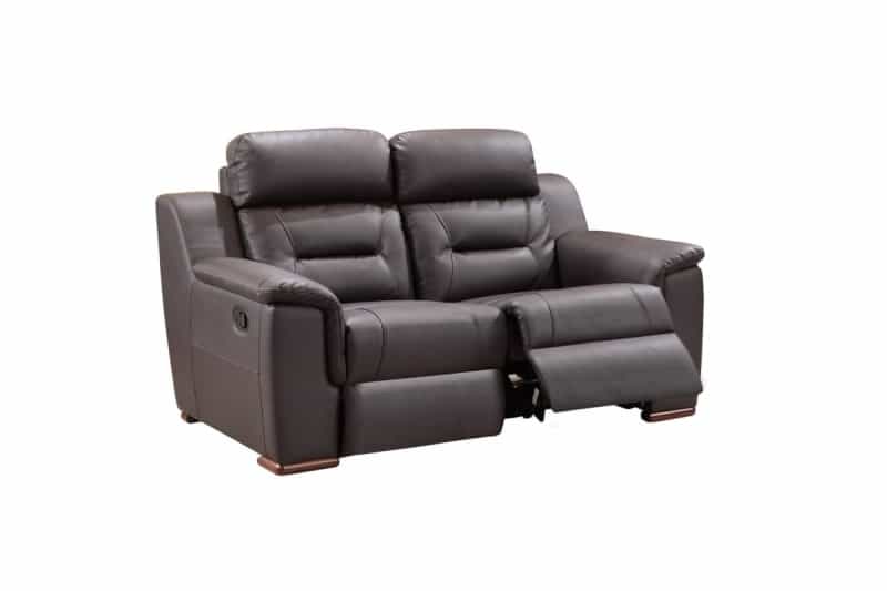 67" Brown Faux Leather Manual Reclining Loveseat
