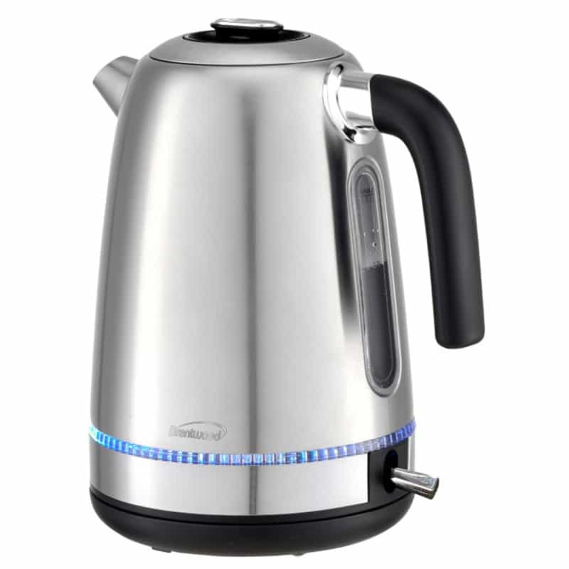 Brentwood 1500 Watt Stainless Steel 1.7 Liter Cordless Electric Kettle In Silver