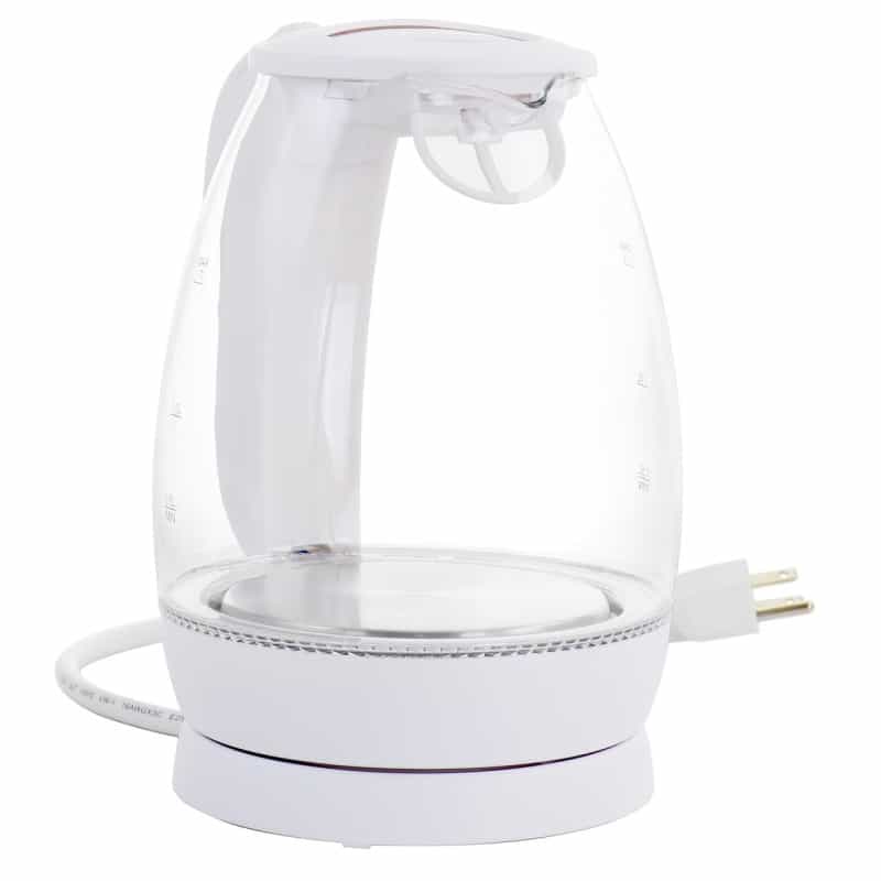 Better Chef 1.7 Liter Glass 360 Degree Cordless Led Electric Kettle In White