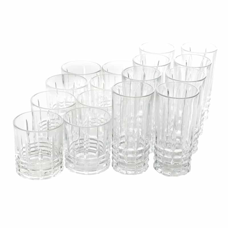 Gibson Home Jewelite 16 Piece Tumbler And Double Old Fashioned Glass Set