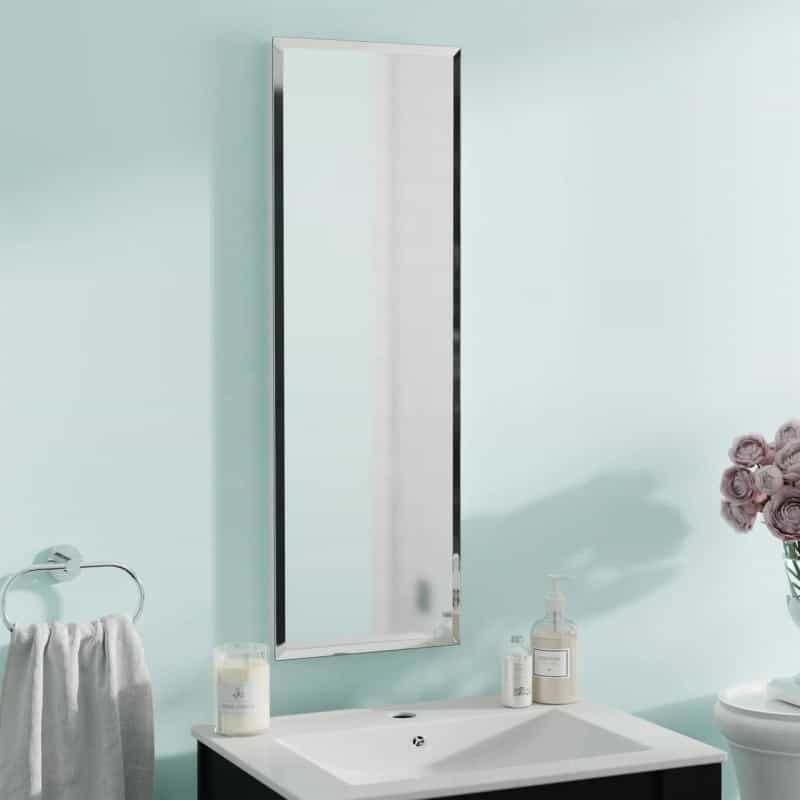 Narrow Bathroom Medicine Cabinet Frameless Mirror 12 X 36 Inch