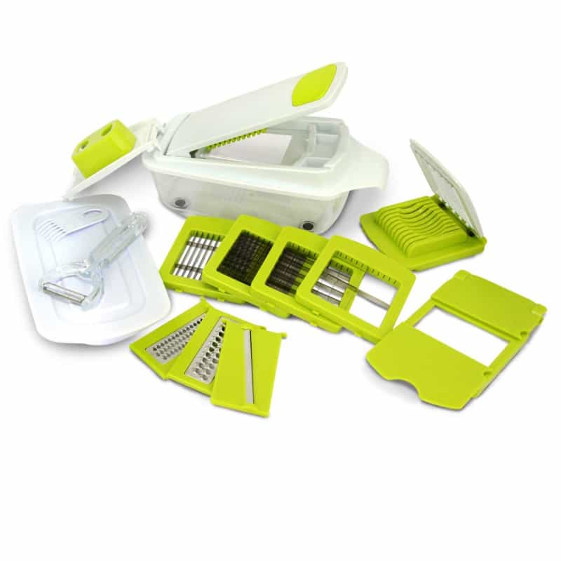 Megachef 8-In-1 Multi-Use Slicer Dicer And Chopper With Interchangeable Blades, Vegetable And Fruit