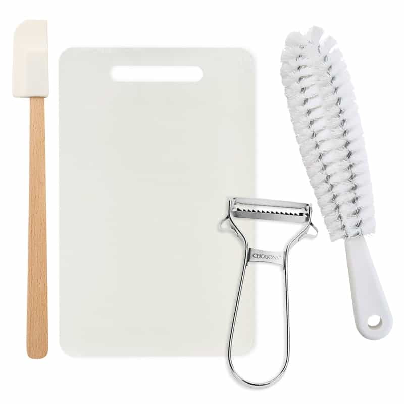 Prep Accessory Pack - Julienne Peeler, Chopping Board, Spatula, And Cleaning Brush