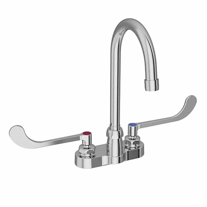 Lk406gn05t6 Chrome Deck Mount Kitchen Faucet - Double Handle / Two Holes - Chrome