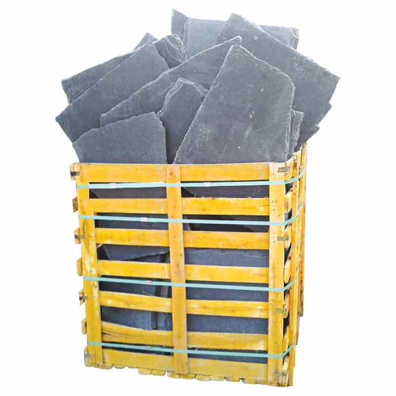 Antique Black Limestone Flagstone - Tumbled